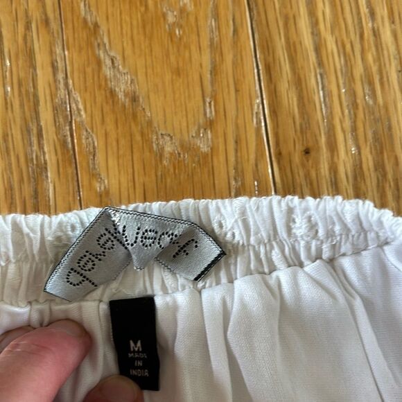 White Mini Wrap Eyelet Skirt size medium y2k‎ coastal coquette beach - Picture 5 of 7